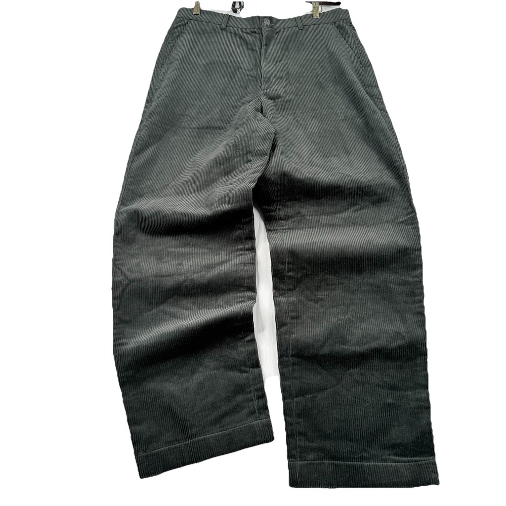 Malbon Corduroy Mens Pants Extremely Rare DarkGreen SZ-34 Casual Golf Korea Made